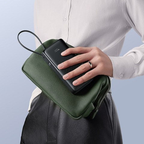 Powerbank Bipow 2 20000mah 20W z wyświetlaczem wbudowanym kablem USB-C - czarny