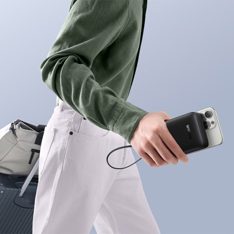 Powerbank Bipow 2 20000mah 20W z wyświetlaczem wbudowanym kablem USB-C - czarny