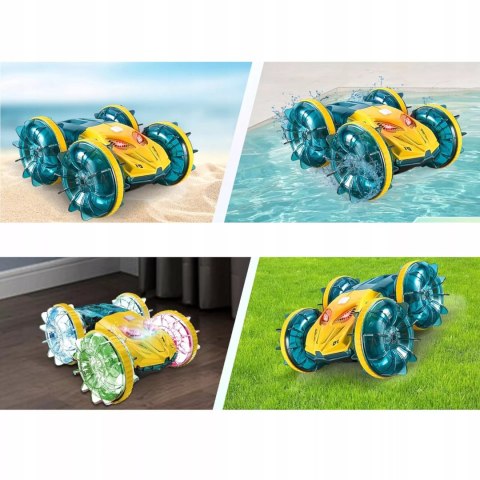 Samochód zdalnie sterowany JEŹDZI PO WODZIE terenowy AMFIBIA dla dzieci