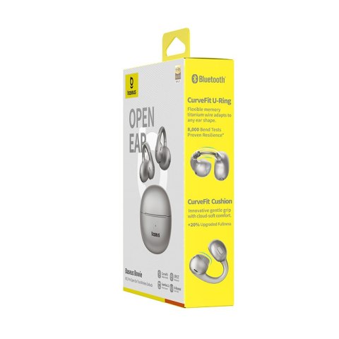 Słuchawki bezprzewodowe z klipsem otwarta konstrukcja Bowie MC1 Pro OWS - srebrne