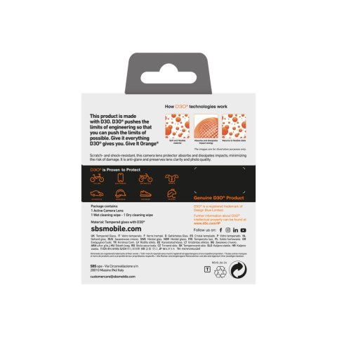 Szkło hartowane na aparat do iPhone 16 / 16 Plus D3O