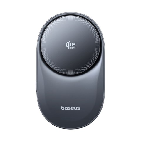 Uchwyt samochodowy magnetyczny z ładowarką wentylatorem na kratkę Qi2.2 - czarny