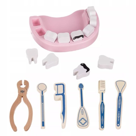 Zestaw Lekarski Mały Doktor XXL Apteczka Dentysta 3+ drewniane elementy