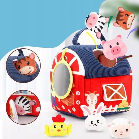 Zestaw Montessori 7w1 Farma Sensoryczna Domek 6-12 m+ dla dzieci