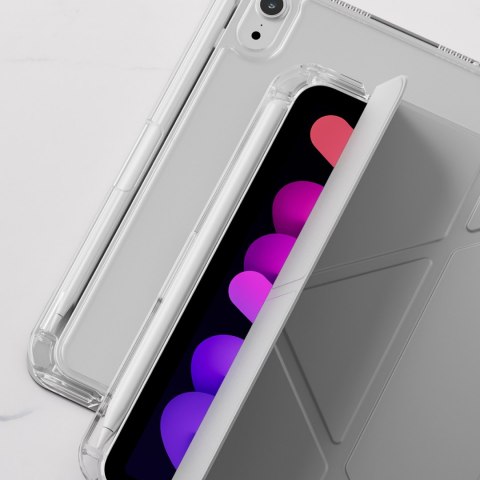 Etui ochronne z podstawką na iPad 11'' 2025 - jasnoszare