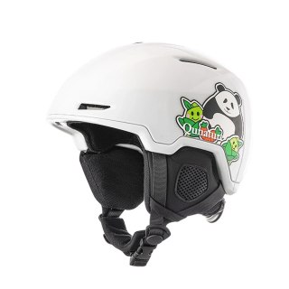 Kask narciarski snowboardowy z nausznikami dla dzieci rozmiar M - biały panda