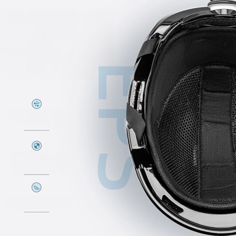 Kask narciarski snowboardowy z nausznikami rozmiar L - czarny