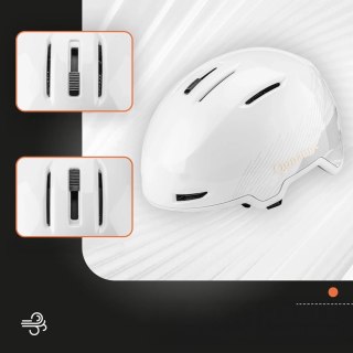 Kask narciarski snowboardowy z nausznikami rozmiar M - biały