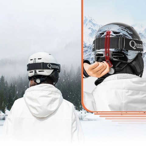 Kask narciarski snowboardowy z nausznikami rozmiar M - czarny