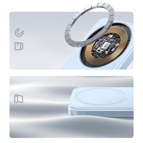 Powerbank indukcyjny 10000mAh 22.5W MagSafe z kablem USB-C 20V/3A 0.3m - niebieski