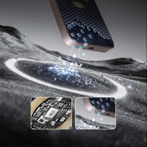 Powerbank indukcyjny 10000mAh 22.5W MagSafe z kablem USB-C 20V/3A 0.3m - różowy