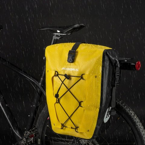 Torba sakwa rowerowa wodoodporna 25-32L - żółta