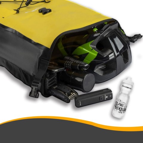 Torba sakwa rowerowa wodoodporna 25-32L - żółta