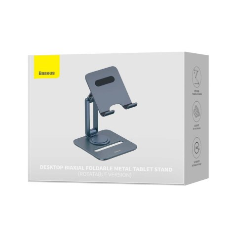 Uchwyt stojak obrotowy na tablet składany aluminiowy - szary