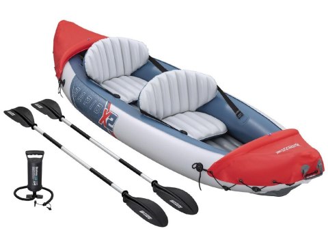 Bestway Dmuchany kajak 2-osobowy LITE-RAPID X2 + wiosła max 160kg 65077