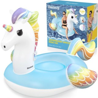 Bestway Dmuchany materac do pływania z uchwytami JEDNOROŻEC 224x164cm 41113