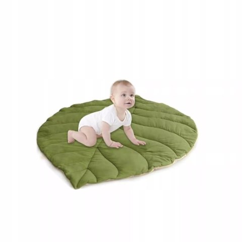 Mata edukacyjna dla niemowląt sensoryczna Liść z pałąkami i grzechotkami