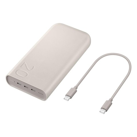 Powerbank Samsung 20000mAh 3x USB-C 45W SFC - beżowy