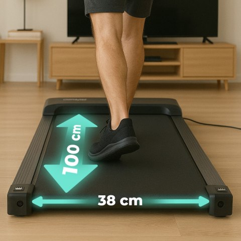 BIEŻNIA DOMOWA ELEKTRYCZNA WALKING PAD TRENINGOWY POD BIURKO 6 KM/H MODERNHOME