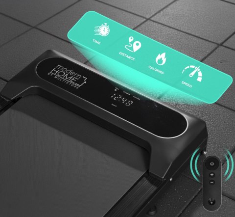 BIEŻNIA DOMOWA Z UCHWYTEM ELEKTRYCZNA WALKING PAD TRENINGOWY POD BIURKO 10 KM/H MODERNHOME