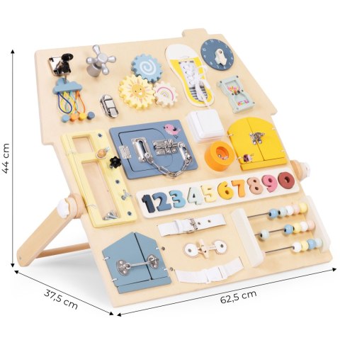 DUŻA DREWNIANA TABLICA MANIPULACYJNA SENSORYCZNA DLA DZIECI PANEL EDUKACYJNY XL