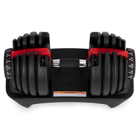 HANTEL REGULOWANY ŻELIWNY Z PODSTAWKĄ OBCIĄŻENIE 2,5-24 KG MODERNHOME