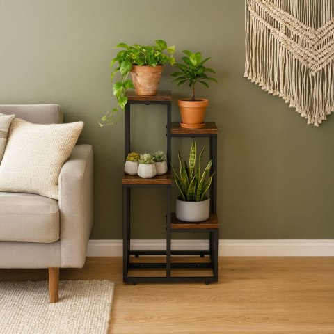 KWIETNIK STOJĄCY STOJAK NA KWIATY OZDOBY 4 PÓŁKI LOFT MODERNHOME