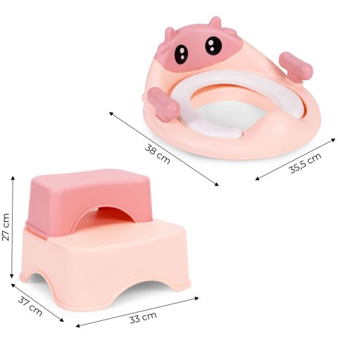 NAKŁADKA NA TOALETĘ ZE SCHODKAMI PODESTEM DLA DZIECI RÓŻOWA ECOTOYS