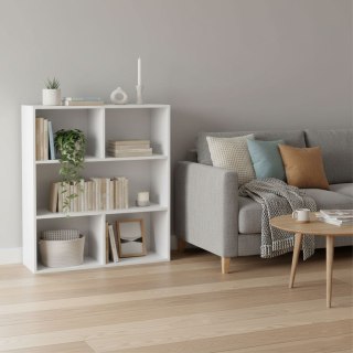 NOWOCZESNY REGAŁ STOJĄCY DO SALONU I SYPIALNI 3 POZIOMY BIAŁY MODERNHOME