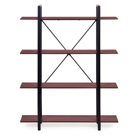 REGAŁ LOFTOWY INDUSTRIALNY DO SALONU BIURA 4 PÓŁKI METALOWA RAMA MODERNHOME