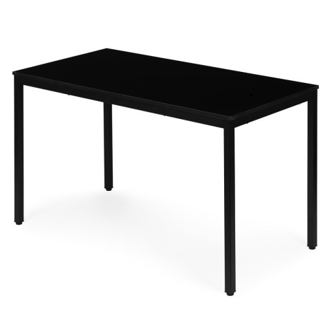 STÓŁ DO KUCHNI JADALNI DLA 4-5 OSÓB BIURKO KOMPUTEROWE 120X60 CM CZARNY MODERNHOME