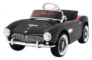Autko BMW 507 Retro elektryczne dla dzieci Czarny Roadster