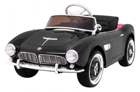 Autko BMW 507 Retro elektryczne dla dzieci Czarny Roadster