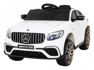 Mercedes Benz GLC63S dla dzieci, Biały SUV + Pilot + Napęd 4x4
