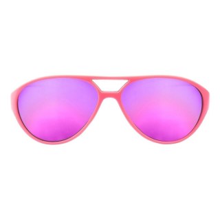 Okulary różowe lustrzane soczewki + etui 36m+