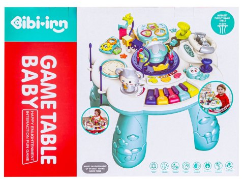 Edukacyjny Interaktywny Muzyczny Stolik Dla Dzieci + Pianinko Niebieski