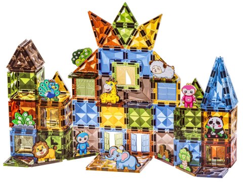 Konstrukcyjne Klocki Magnetyczne ZWIERZĘTA 116 El.