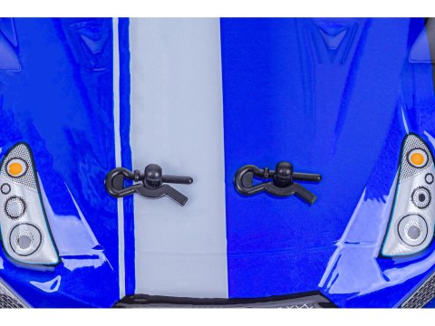 DUŻY Samochód Do Driftu Auto RC Drift 1:16 2,4 GHz PARA DYM 4WD Niebieski Nissan GTR LED