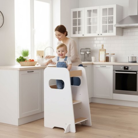 Pomocnik kuchenny kitchen helper Montessori regulowany podest dla dziecka ECOTOYS