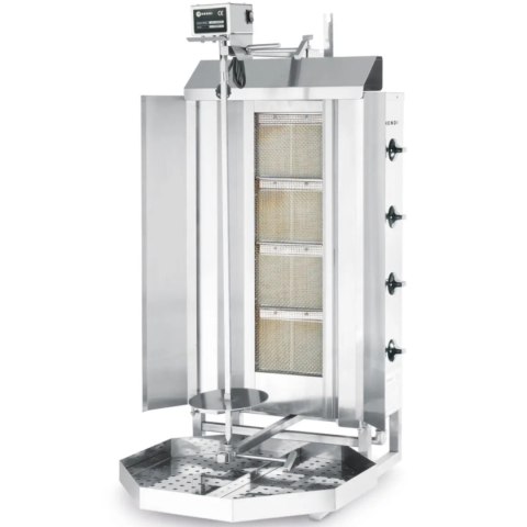 Gazowy piec opiekacz do kebaba gyrosa z osłoną termiczną Profi Line - Hendi 226001