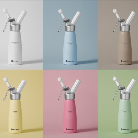 Syfon do bitej śmietany Pastelowy Różowy 0,5 L - Hendi 975886