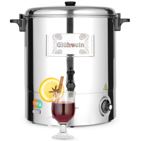 Warnik podgrzewacz do wody grzanego wina stalowy 2200W 28L - Hendi 209905