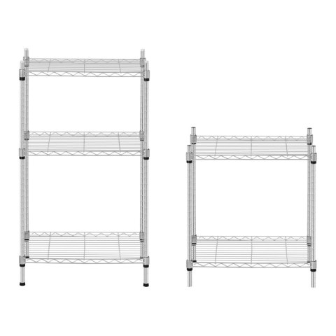 Regał magazynowy druciany ażurowy kolor szary 150x55x35cm do 150kg