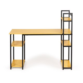 BIURKO KOMPUTEROWE BIUROWE STÓŁ + REGAŁ PÓŁKI LOFT JASNY DĄB MODERNHOME