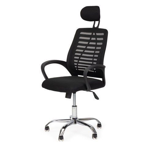 FOTEL OBROTOWY BIUROWE KRZESŁO ZAGŁÓWEK BUJANIE Z PODNOŚNIKIEM MODERNHOME