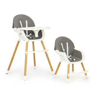 FOTELIK KRZESEŁKO DO KARMIENIA DZIECI WIELOFUNKCYJNE 2W1 SZARE ECOTOYS