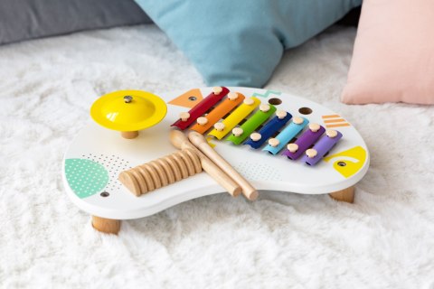 STOLIK Z INSTRUMENTAMI STÓŁ MUZYCZNY CYMBAŁKI +18M ECOTOYS