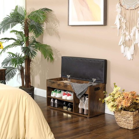 SZAFKA NA BUTY REGAŁ Z SIEDZISKIEM LOFT DREWNIANA