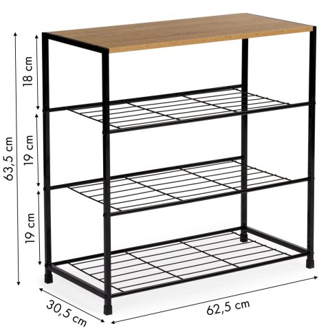 SZAFKA NA BUTY STOJAK REGAŁ PÓŁKA LOFT 3 POZIOMY MODERNHOME