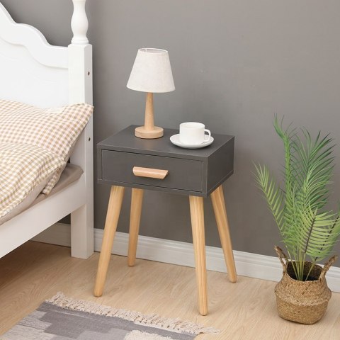SZAFKA NOCNA NOWOCZESNY STOLIK KAWOWY SZARY MODERNHOME